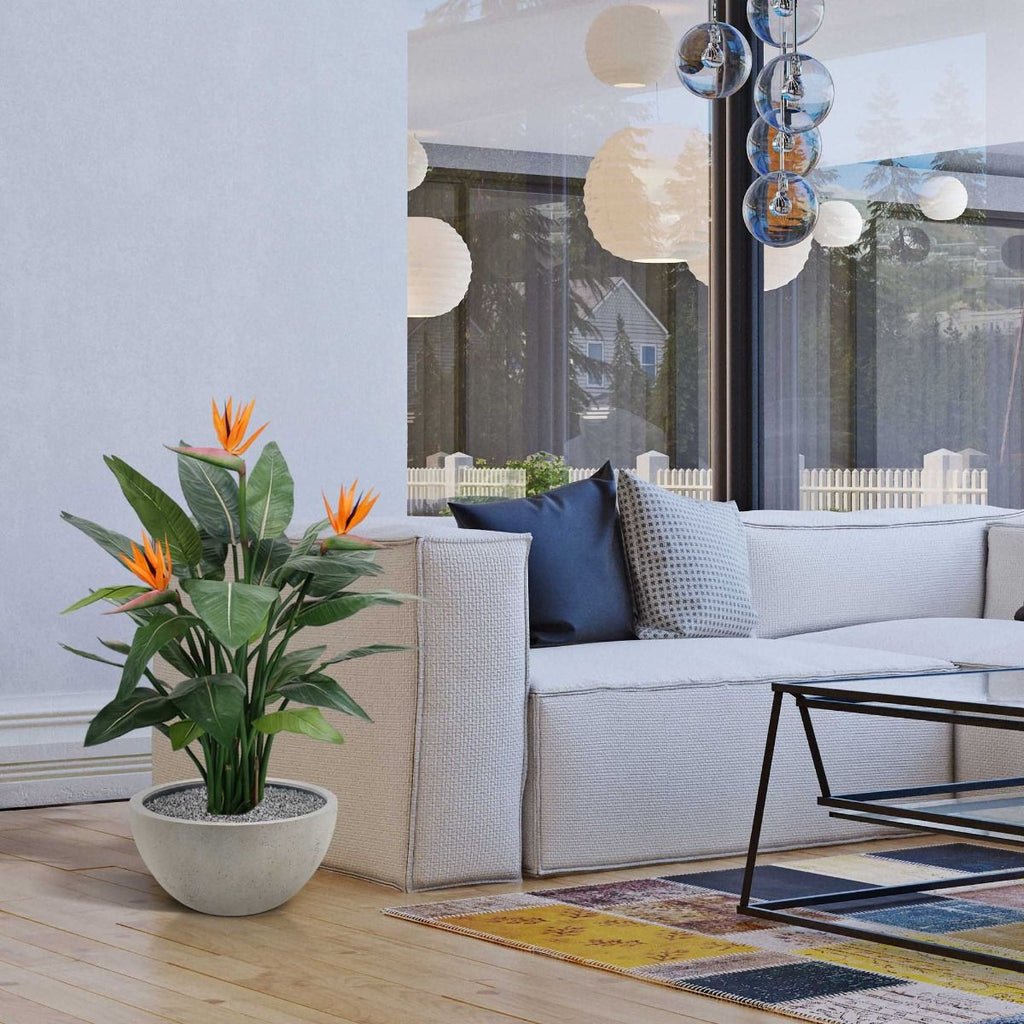 Strelitzia kunstplant deluxe 115cm